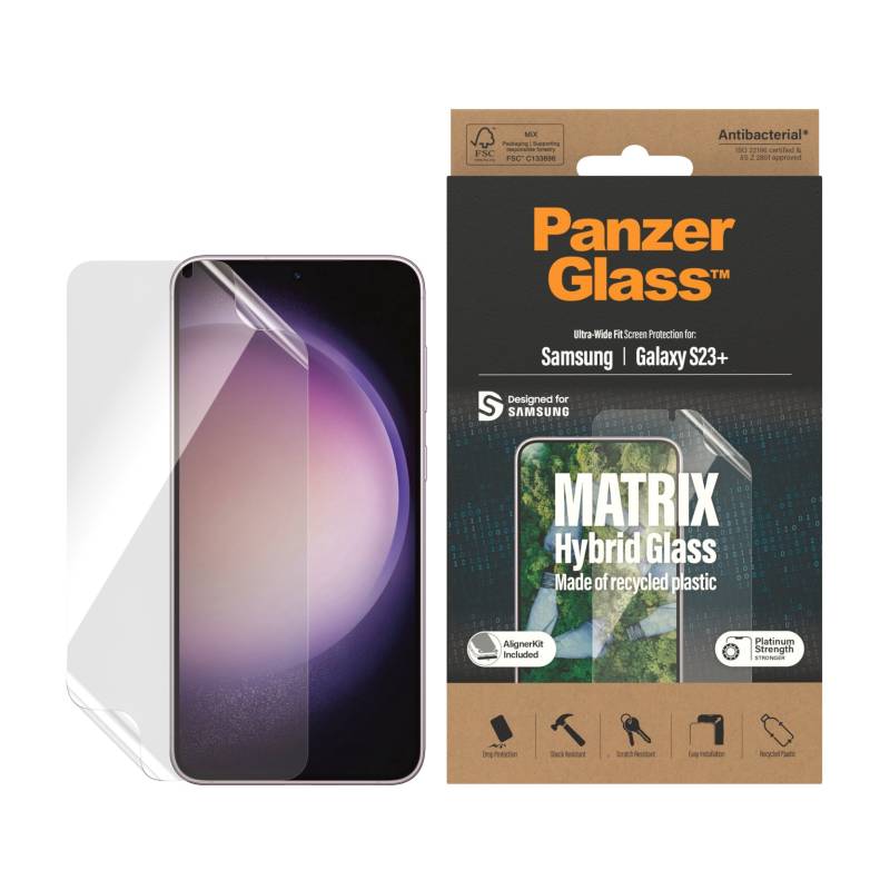 PanzerGlass Displayschutzfolie »Displayschutz - - Samsung Galaxy S23+ UWF PET-Flaschen AB wA« von PanzerGlass