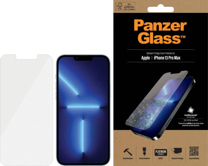 PanzerGlass Displayschutzfolie »PanzerGlass Standard Fit (Antibakeriell) für iPhone 13 Pro Max« von PanzerGlass