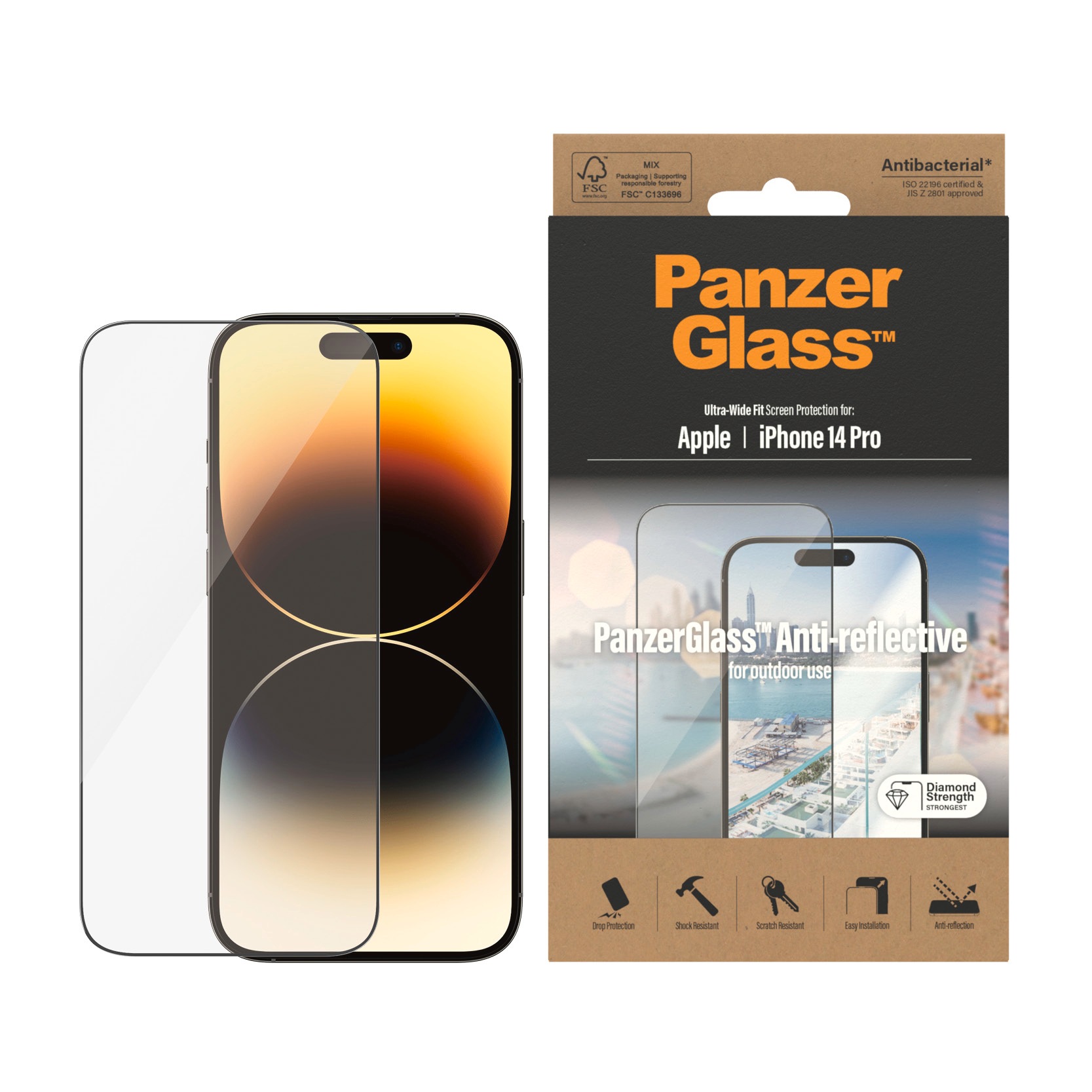 PanzerGlass Displayschutzglas »Anti-Reflective Screen Protector Ultra Wide Fit« von PanzerGlass