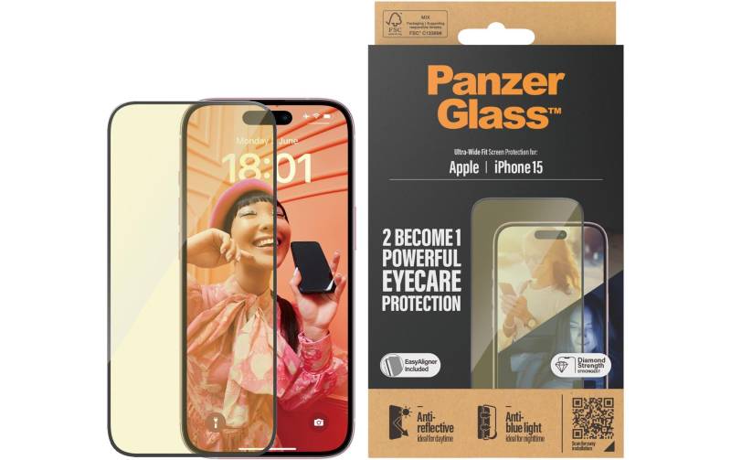 PanzerGlass Displayschutzglas »Anti Reflective iPhone 15«, für iPhone 15, (1 St.) von PanzerGlass