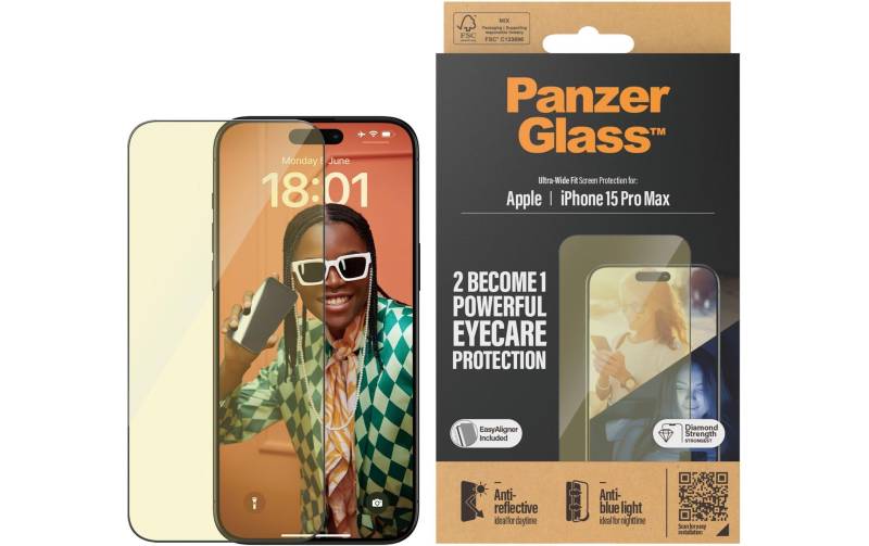 PanzerGlass Displayschutzglas »Anti Reflective iPhone 15 Pro Max«, für iPhone 15 Pro Max, (1 St.) von PanzerGlass