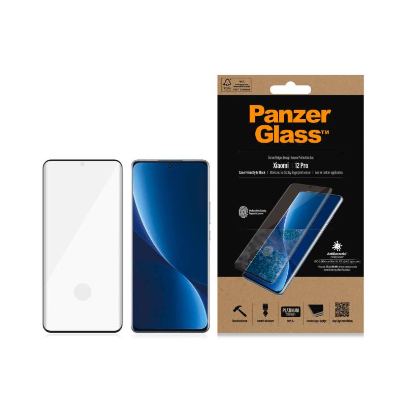 PanzerGlass Displayschutzglas »Curved Screen Protection«, für Xiaomi 13 Pro-Xiaomi 12 Pro-Xiaomi 12S Pro, antibakterieller Displayschutz von PanzerGlass