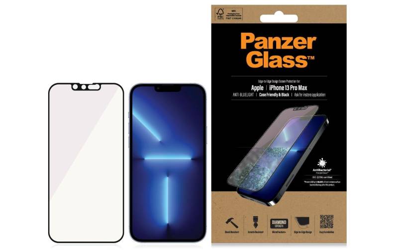 PanzerGlass Displayschutzglas »Displayschutz CF«, für iPhone 13 Pro Max, Mit Rahmen von PanzerGlass