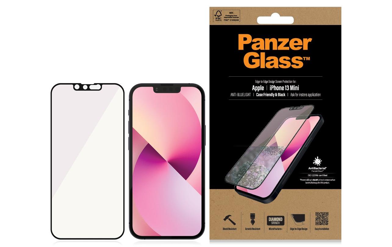 PanzerGlass Displayschutzglas »Displayschutz CF Anti«, für iPhone 13 mini, Mit Rahmen von PanzerGlass