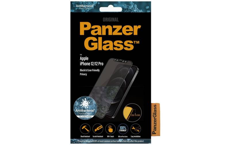 PanzerGlass Displayschutzglas »Displayschutz Case«, für iPhone 12, iPhone 12 Pro, Mit Rahmen von PanzerGlass