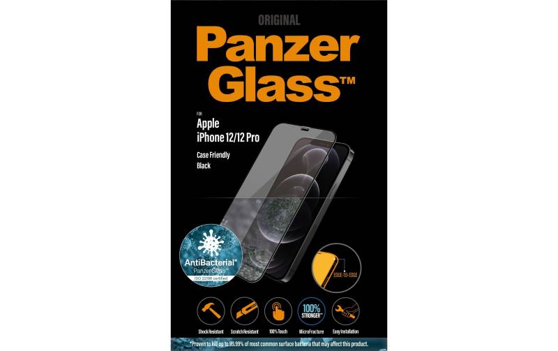 PanzerGlass Displayschutzglas »Displayschutz Case«, für iPhone 12, iPhone 12 Pro, Mit Rahmen von PanzerGlass