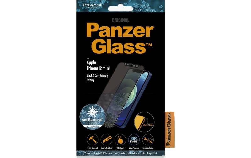 PanzerGlass Displayschutzglas »Displayschutz Case«, für iPhone 12 mini, Mit Rahmen von PanzerGlass