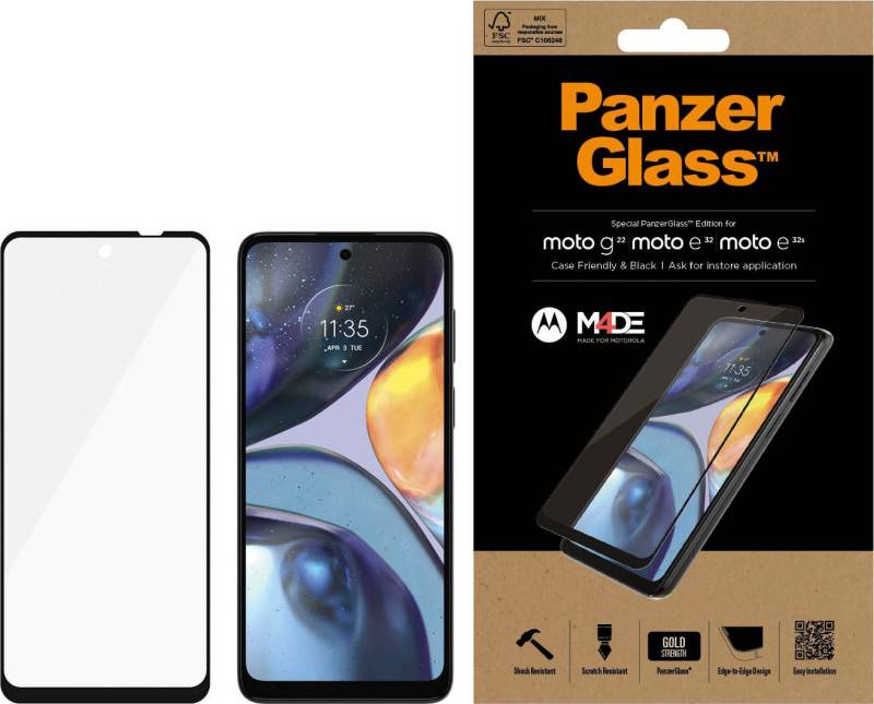 PanzerGlass Displayschutzglas »E2E Schutz - Motorola Moto g22/e32/e32s« von PanzerGlass