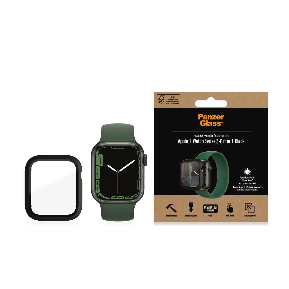 PanzerGlass Displayschutzglas »Full Body«, für Apple Watch 7 41mm-Apple Watch 8 41mm, passend für Apple Watch 7, 8 Series 41mm von PanzerGlass