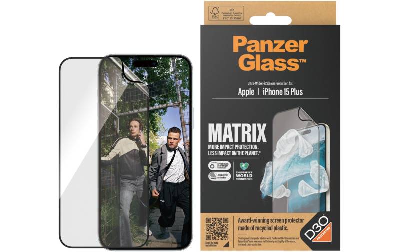 PanzerGlass Displayschutzglas »Matrix iPhone 15 Plus«, für iPhone 15 Plus, (1 St.) von PanzerGlass