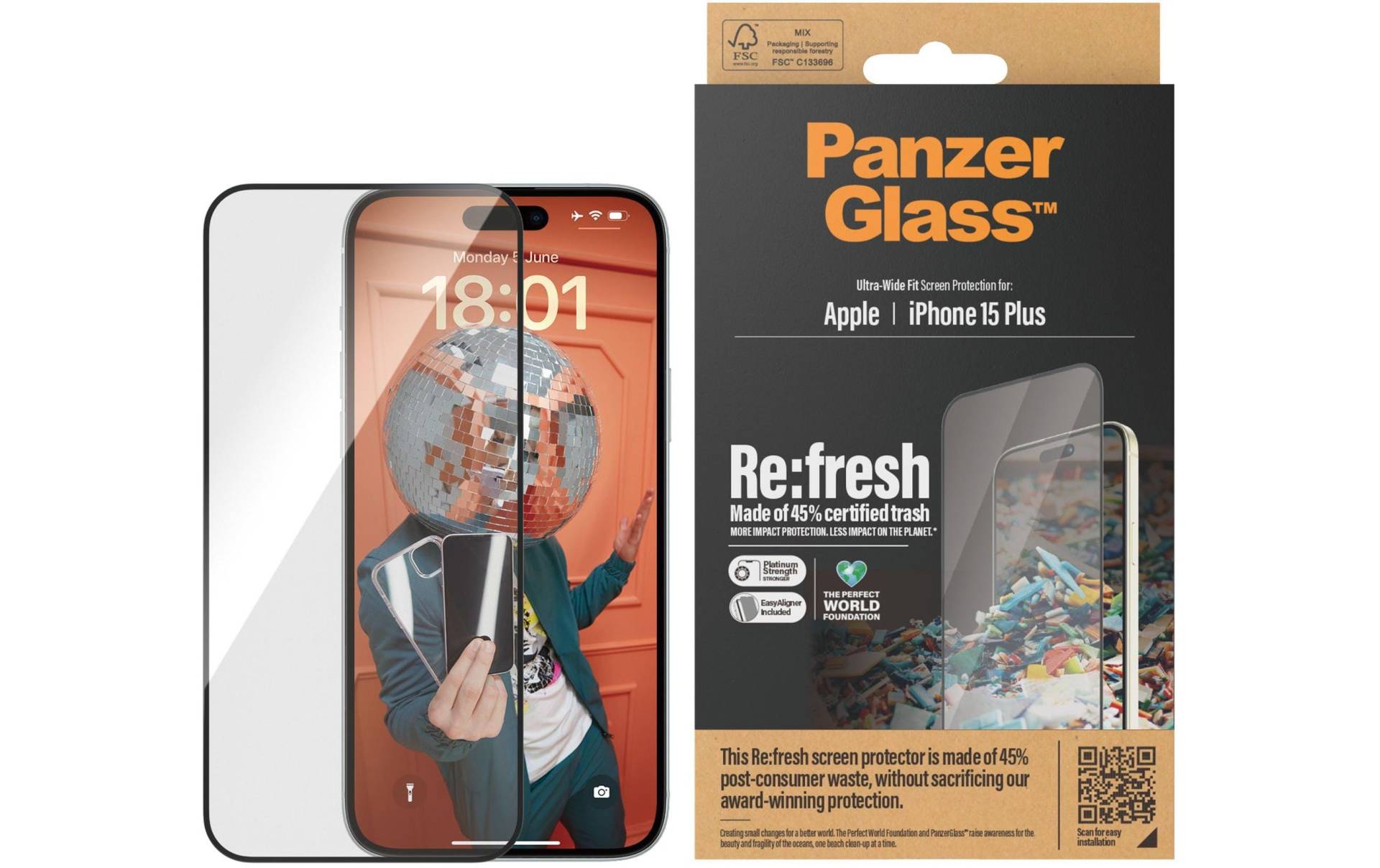 PanzerGlass Displayschutzglas »Refresh iPhone 15 Plus«, für iPhone 15 Plus, (1 St.) von PanzerGlass