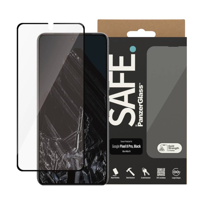 PanzerGlass Displayschutzglas »Screen Protector«, für Google Pixel 8 Pro, Ultra Wide Fit Displayschutz von PanzerGlass