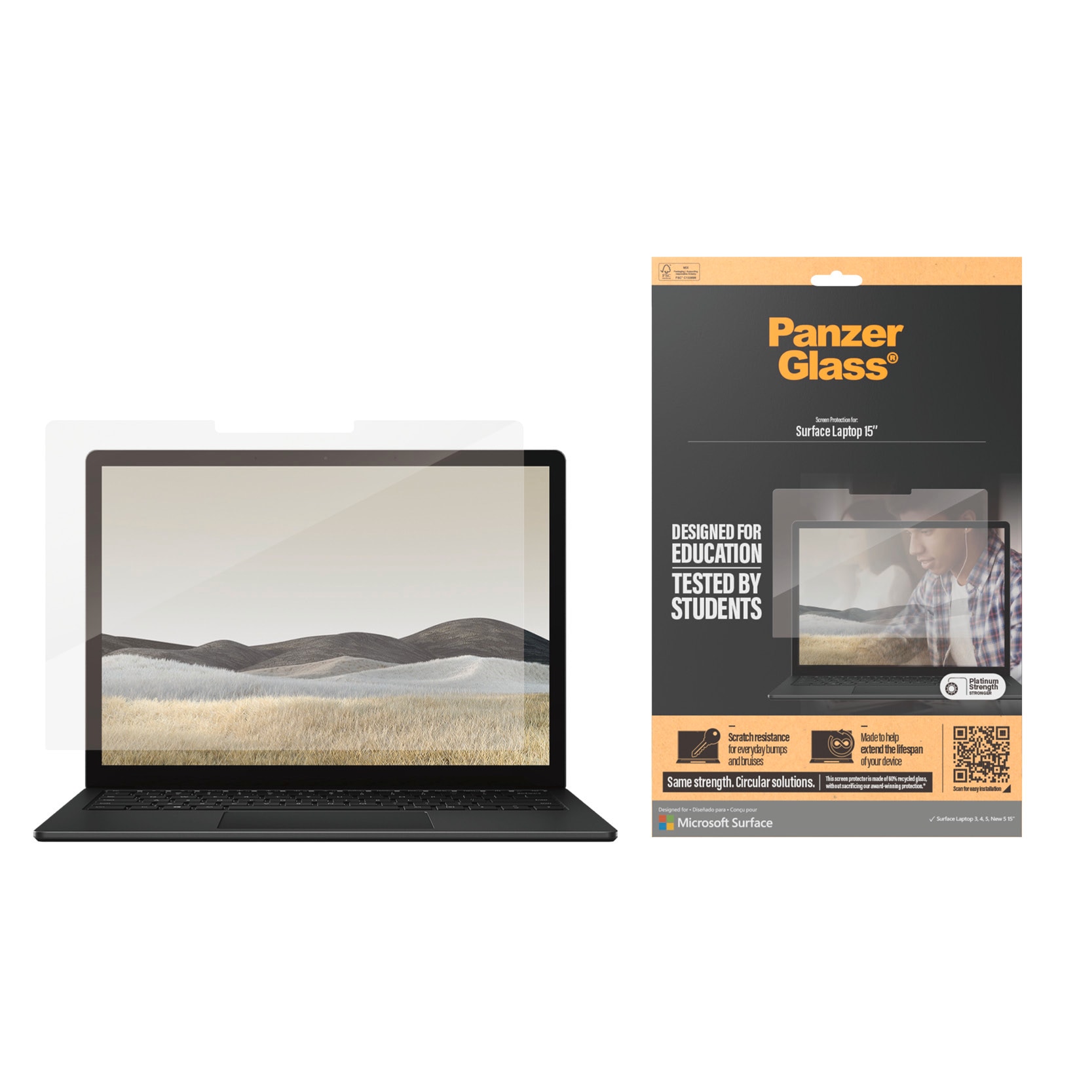 PanzerGlass Displayschutzglas »Screen Protector«, für Microsoft Surface Laptop 3-5, Displayschutzfolie, Schutzfolie, Bildschirmschutz, kratz- & stossfest von PanzerGlass