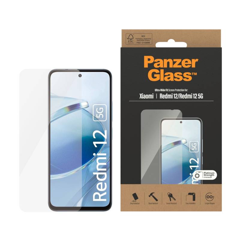 PanzerGlass Displayschutzglas »Screen Protector«, für Xiaomi Redmi 12, Schutzglas von PanzerGlass