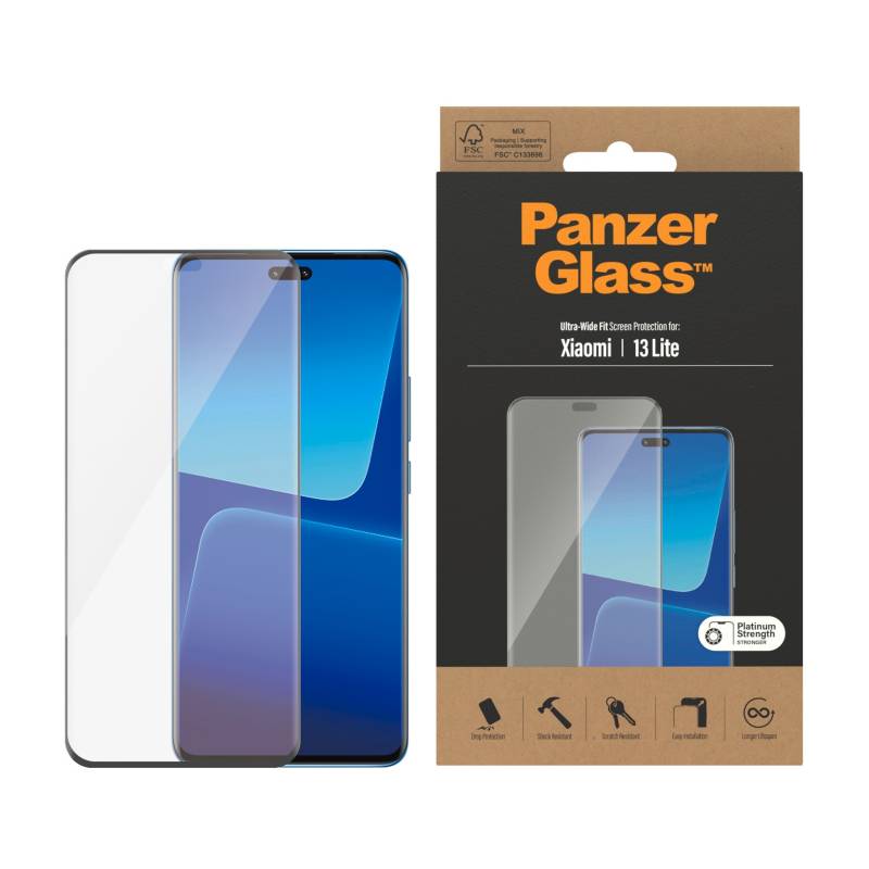 PanzerGlass Displayschutzglas »Screen Protector Ultra Wide Fit«, Xiaomi Redmi 13 Lite von PanzerGlass