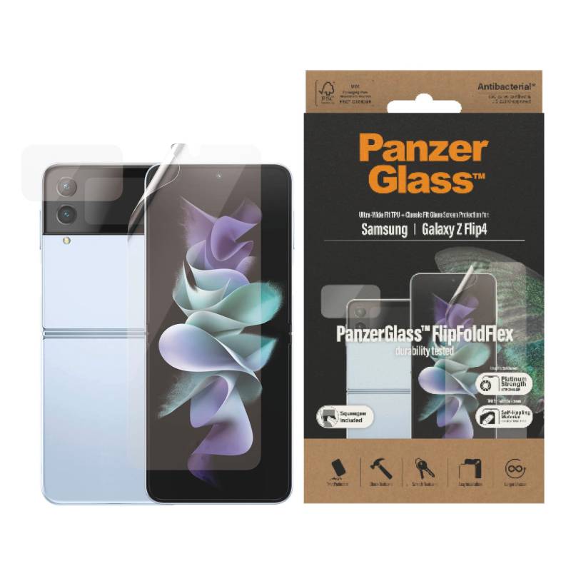 PanzerGlass Displayschutzglas »Screen Protector Ultra Wide Fit«, für Samsung Galaxy Z Flip4 5G von PanzerGlass