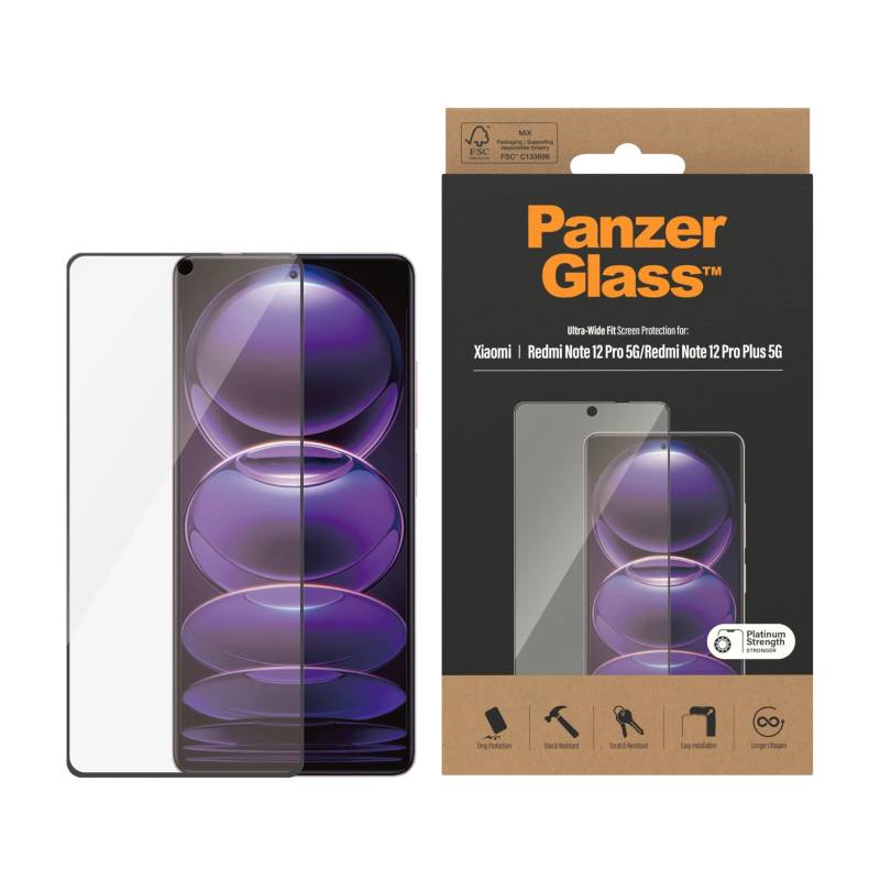 PanzerGlass Displayschutzglas »Screen Protector Ultra Wide Fit«, für Xiaomi Redmi Note 12 Pro/12 Pro Plus-Poco X5 Pro von PanzerGlass