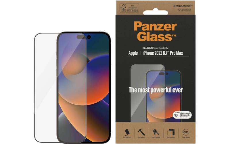 PanzerGlass Displayschutzglas »Ultra«, für iPhone 14 Pro Max, (1 St.) von PanzerGlass