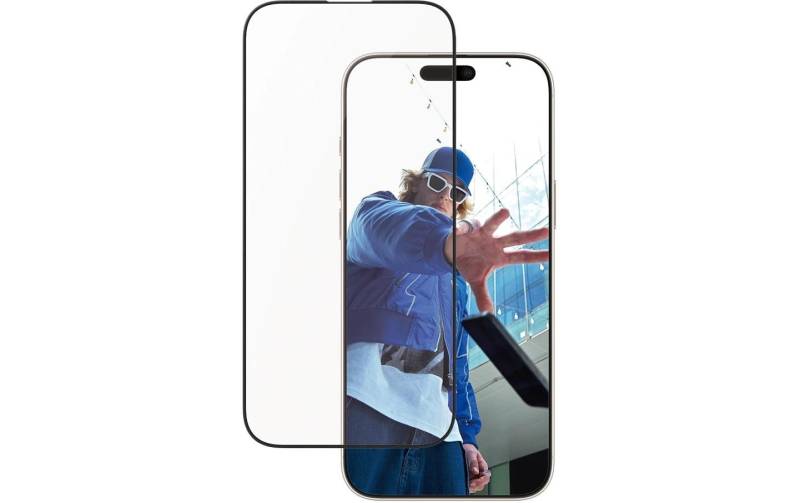 PanzerGlass Displayschutzglas »Ultra Wide Fit Aluminum Frame iPhone 16 Pro Max«, für iPhone 16 Pro Max, (1 St.) von PanzerGlass