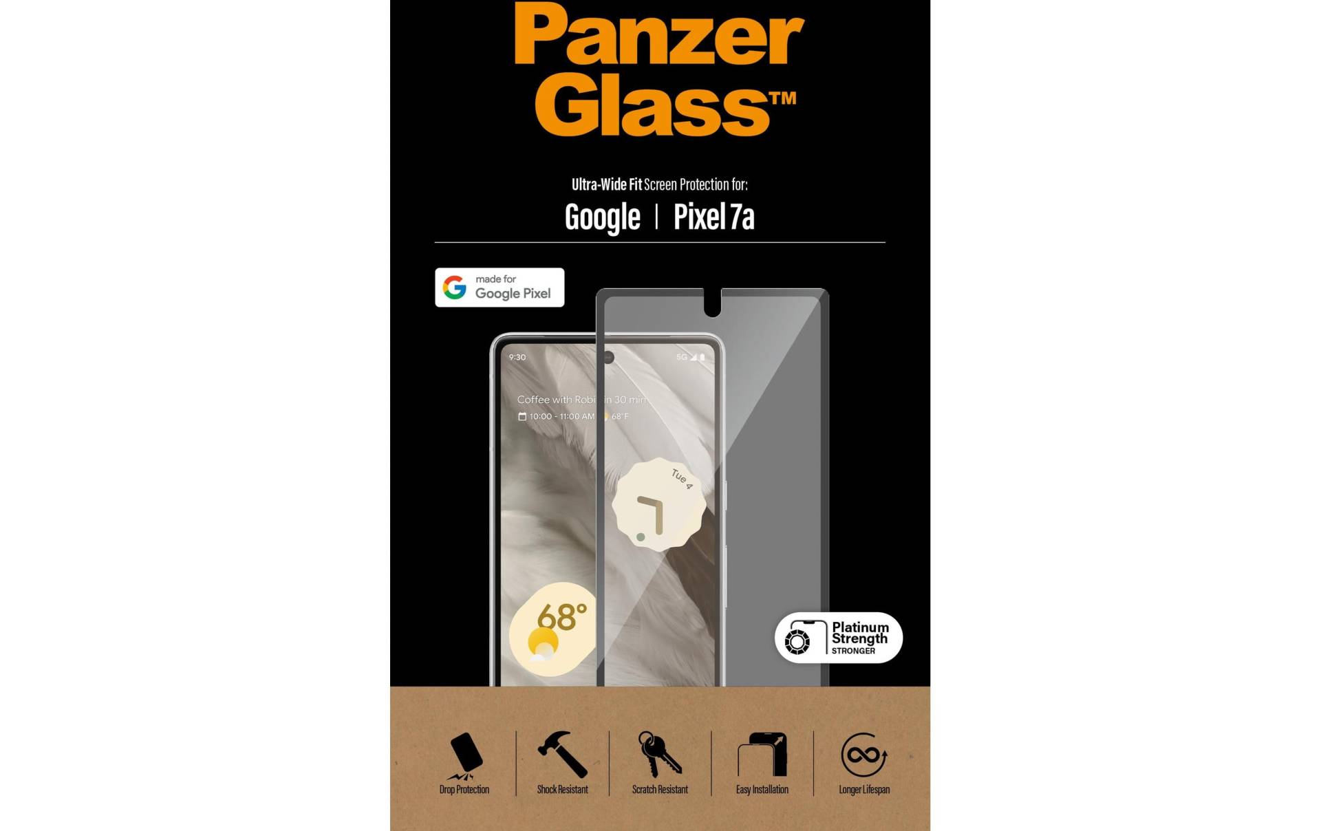 PanzerGlass Displayschutzglas »Ultra Wide Fit Google Pixel 7a«, für Pixel 7a, (1 St.) von PanzerGlass