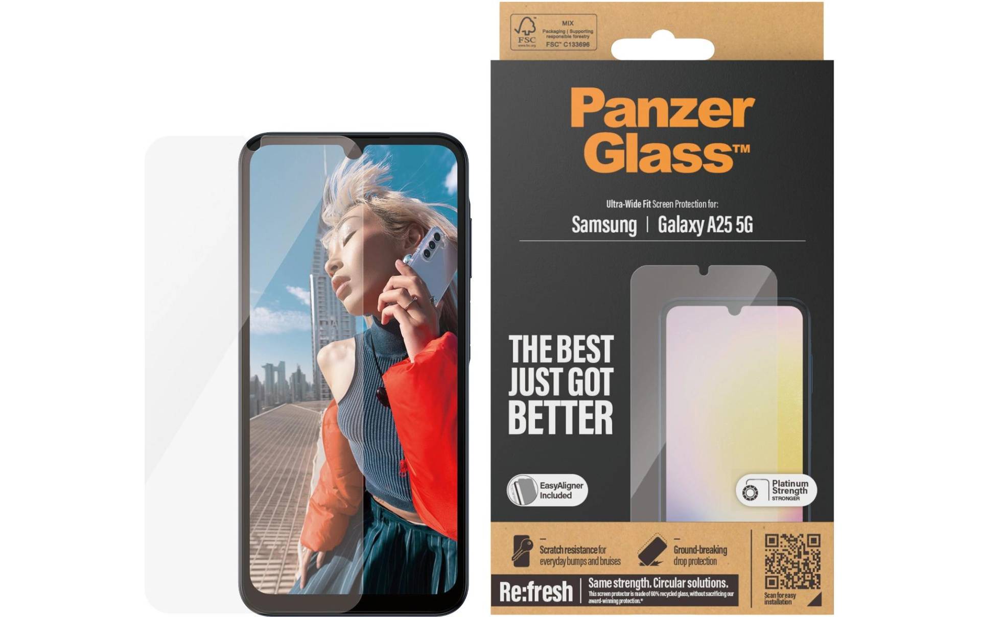 PanzerGlass Displayschutzglas »Ultra wide Fit Galaxy A25«, für Galaxy A25 5G, (1 St.) von PanzerGlass