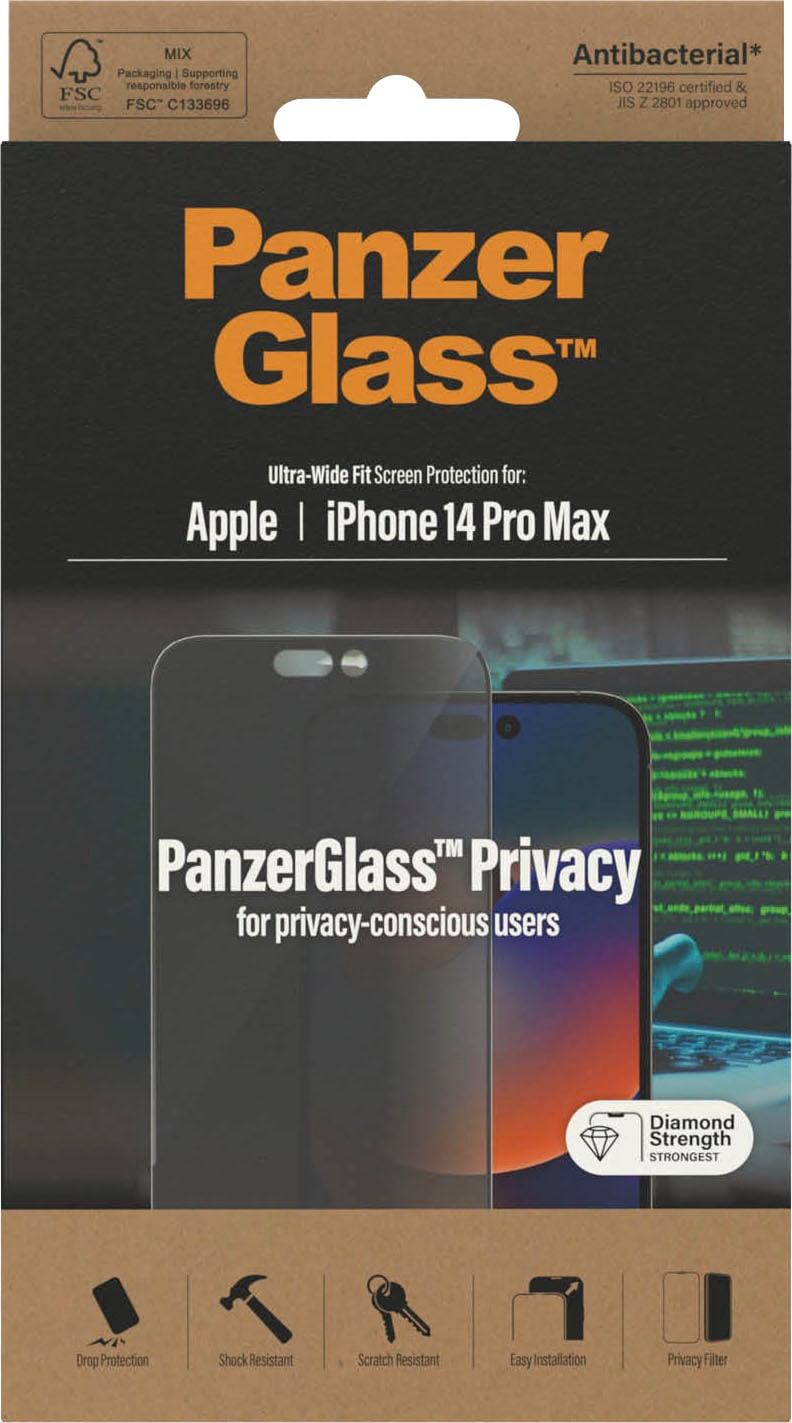 PanzerGlass Displayschutzglas »iPhone 14 Pro Max Ultrawide Privacy AB« von PanzerGlass