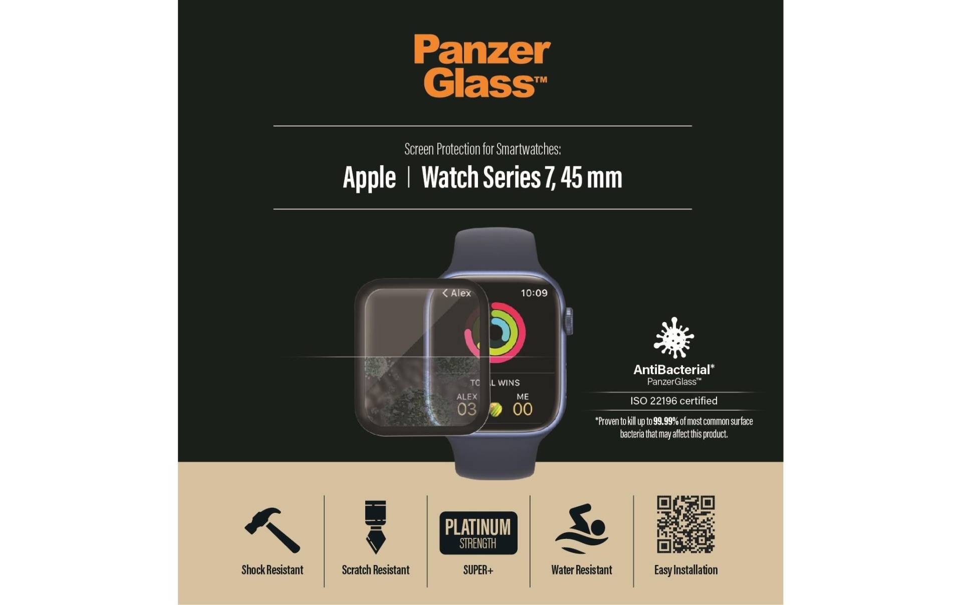 PanzerGlass Schutzfolie »AB Apple Watch Series 45511 (45 mm)«, (1 St.) von PanzerGlass