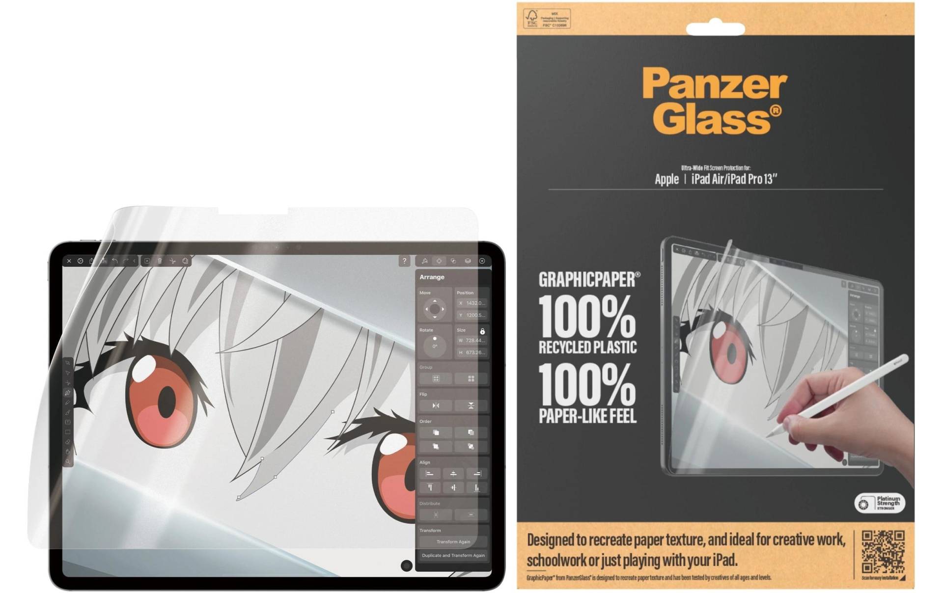 PanzerGlass Schutzfolie »UWF GraphicPaper iPad Air & iPad Pro 13 -2024« von PanzerGlass