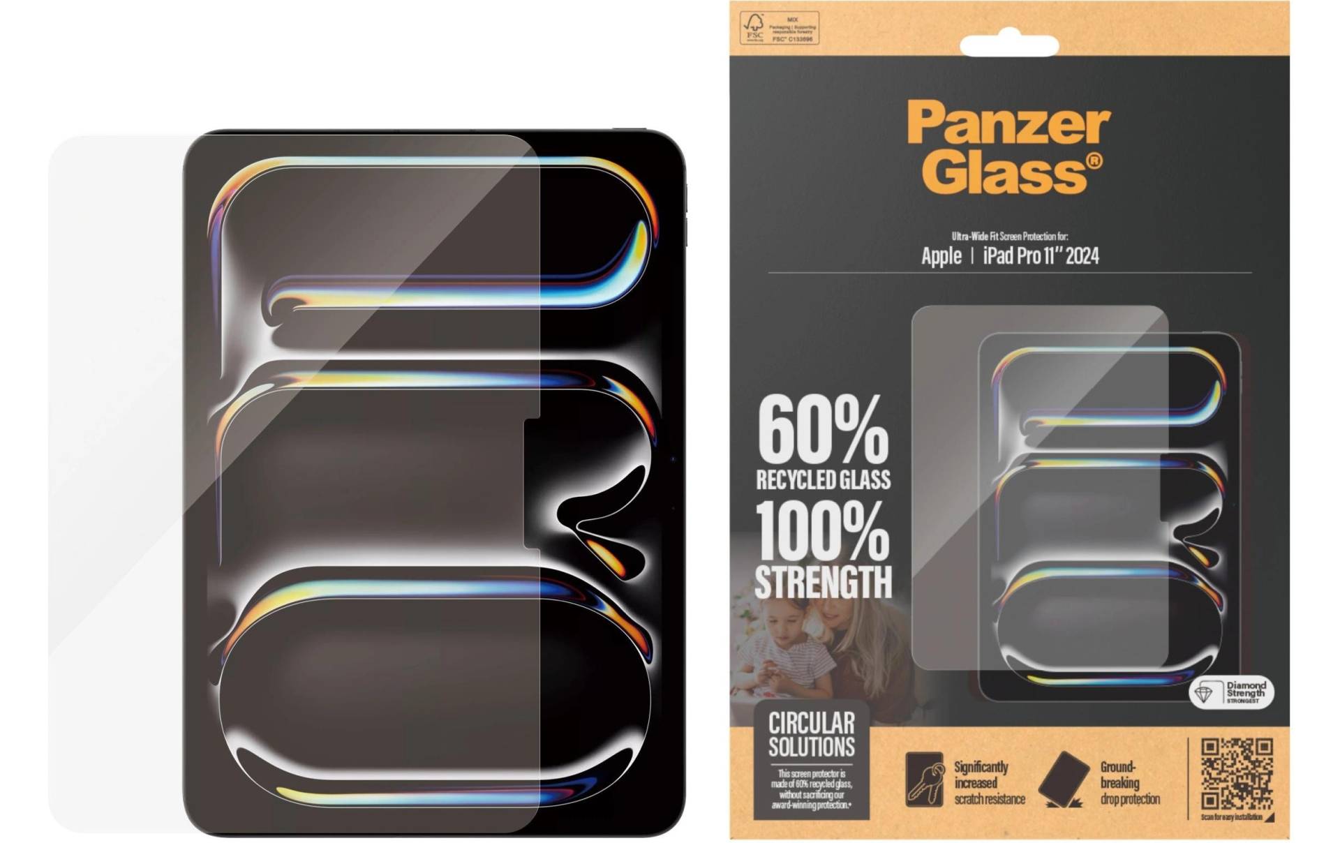 PanzerGlass Schutzfolie »Ultra-Wide Fit iPad Pro 11 -2024« von PanzerGlass