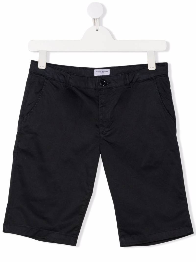 Paolo Pecora Kids TEEN cotton chino shorts - Blue von Paolo Pecora Kids