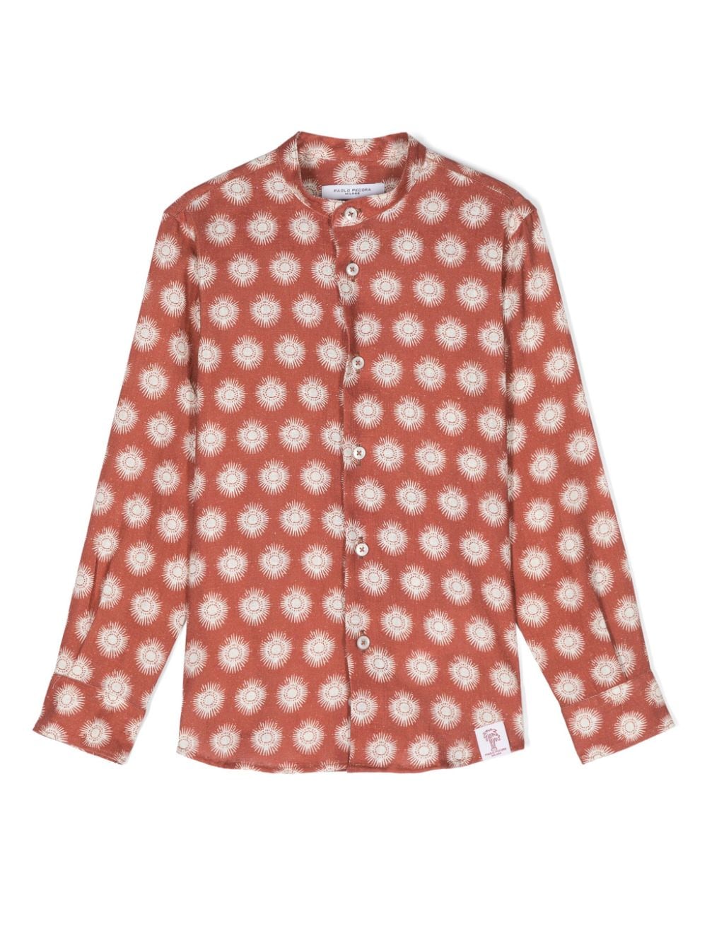 Paolo Pecora Kids abstract-print shirt - Red von Paolo Pecora Kids