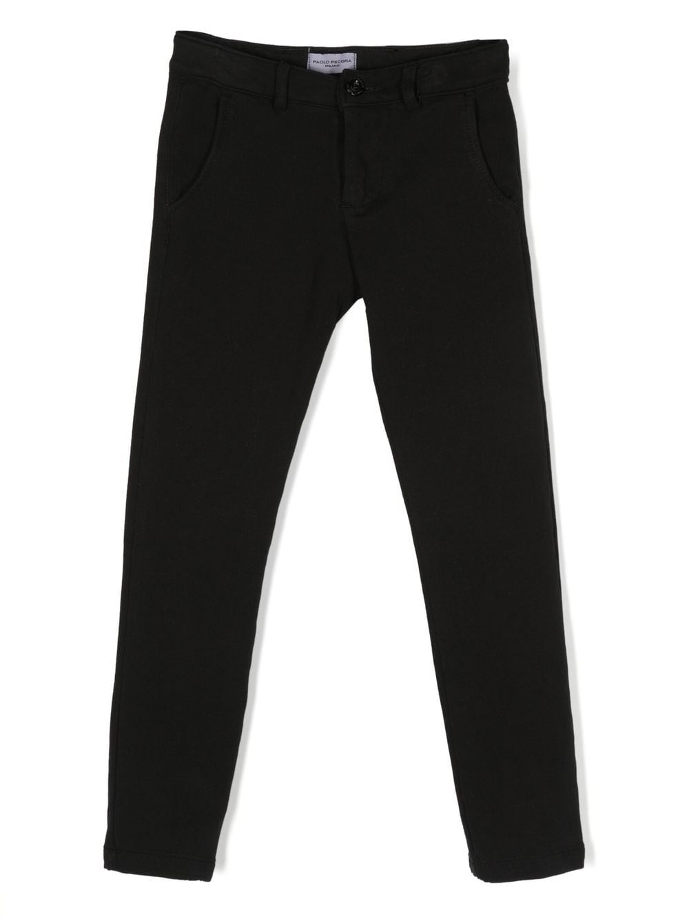 Paolo Pecora Kids cotton slim-fit trousers - Black von Paolo Pecora Kids