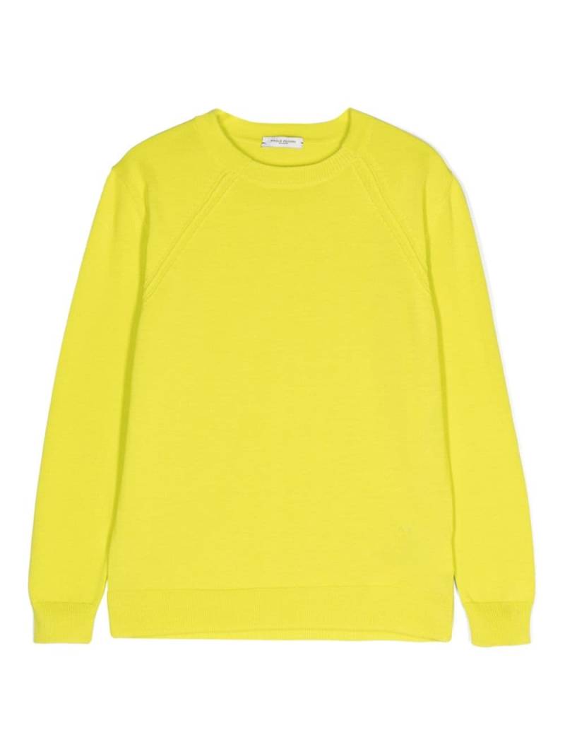 Paolo Pecora Kids crew-neck cotton jumper - Green von Paolo Pecora Kids