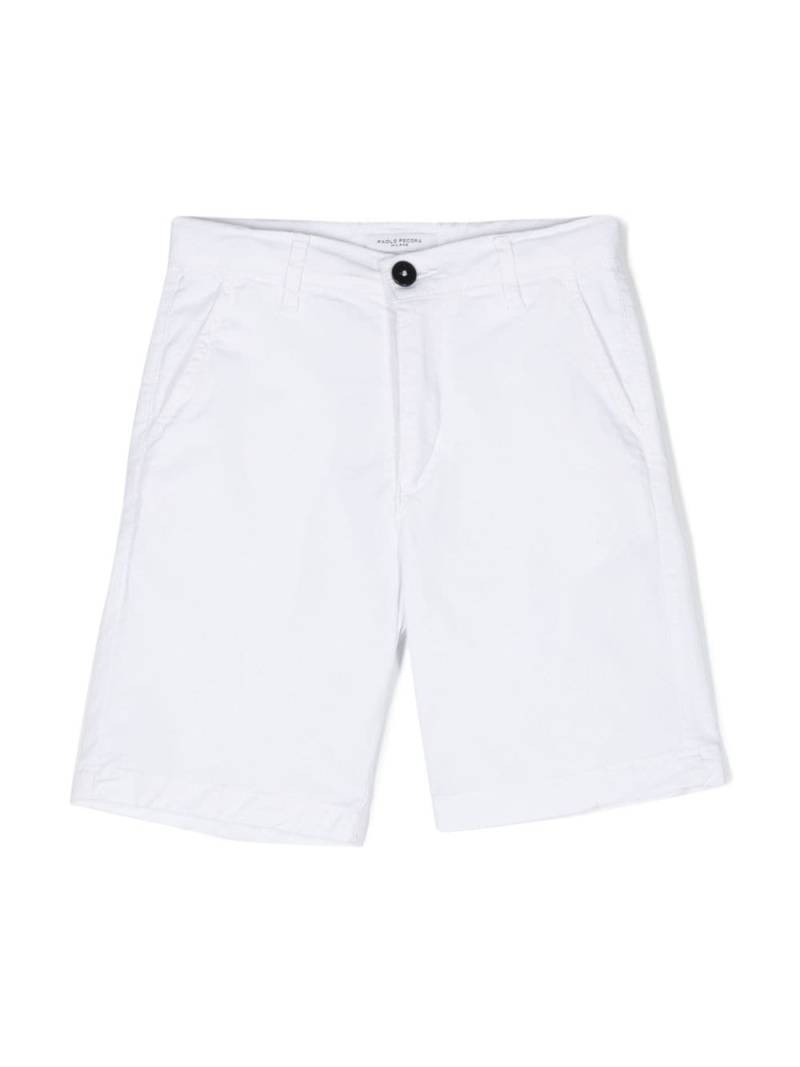 Paolo Pecora Kids dart-detail shorts - White von Paolo Pecora Kids