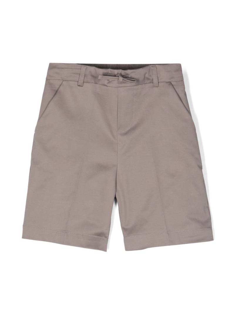 Paolo Pecora Kids drawstring-waist tailored shorts - Grey von Paolo Pecora Kids