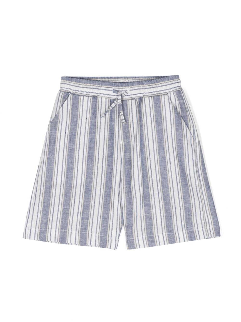 Paolo Pecora Kids elasticated-waist striped shorts - Blue von Paolo Pecora Kids