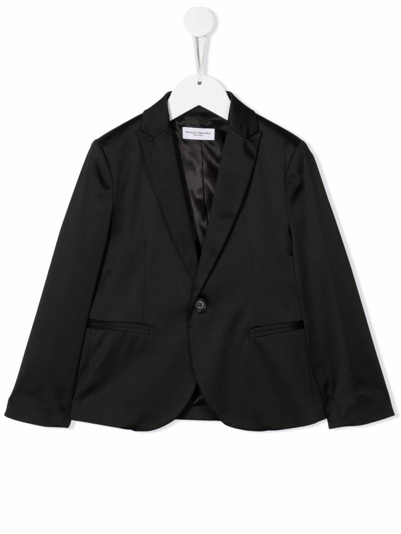 Paolo Pecora Kids fitted single-breasted blazer - Black von Paolo Pecora Kids