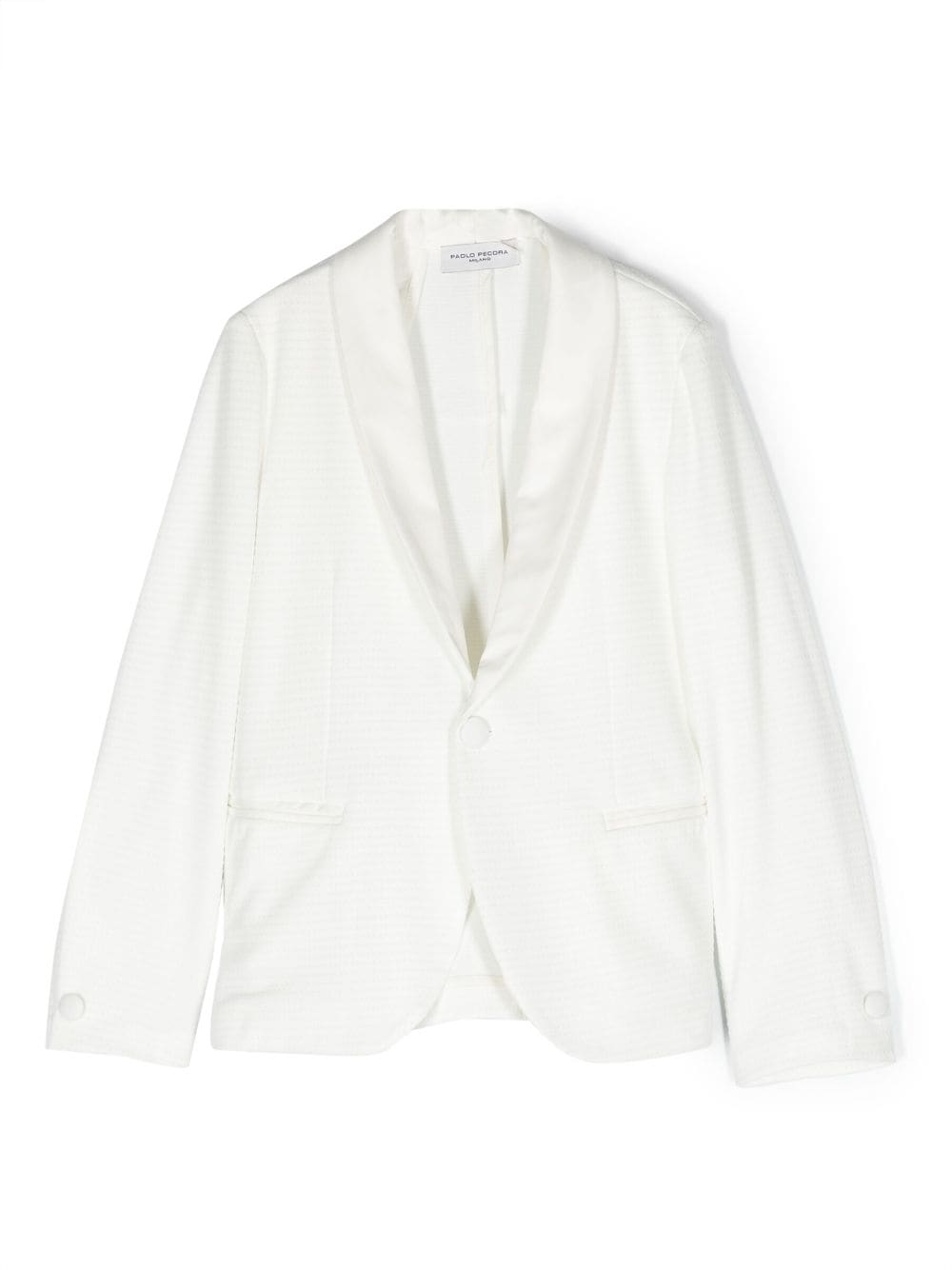 Paolo Pecora Kids knitted single-breasted blazer - White von Paolo Pecora Kids