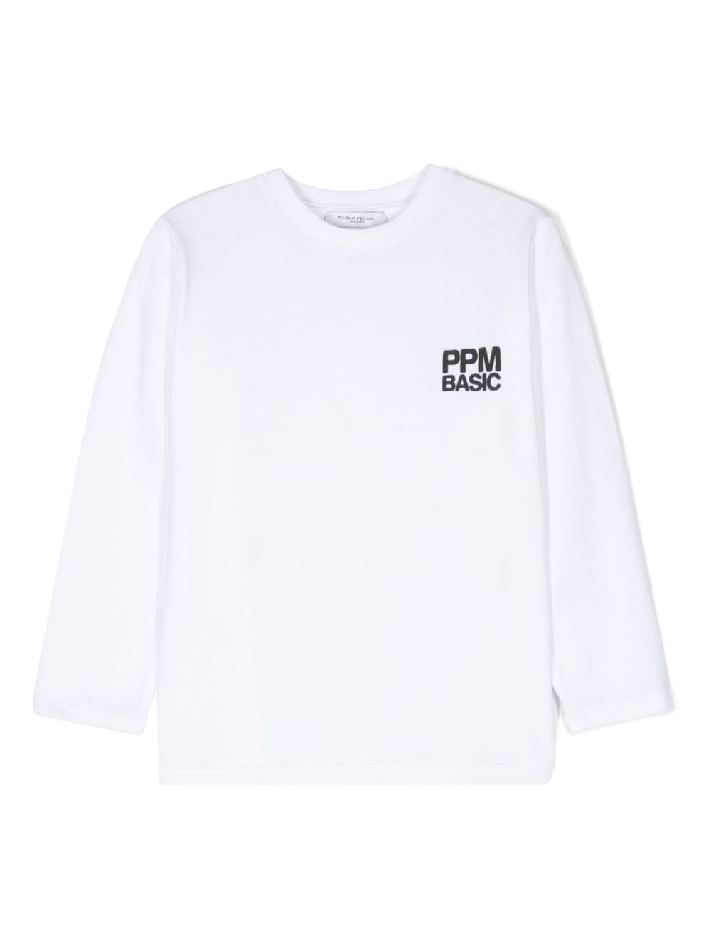 Paolo Pecora Kids logo-appliqué T-shirt - White von Paolo Pecora Kids