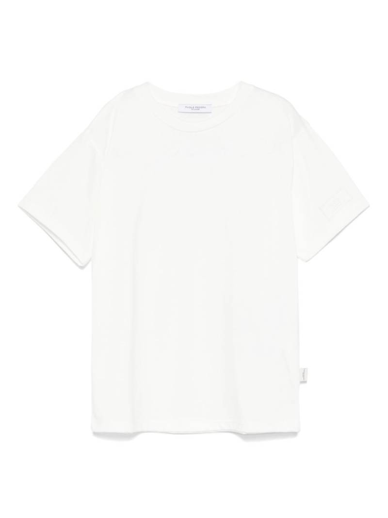 Paolo Pecora Kids logo-patch T-shirt - White von Paolo Pecora Kids