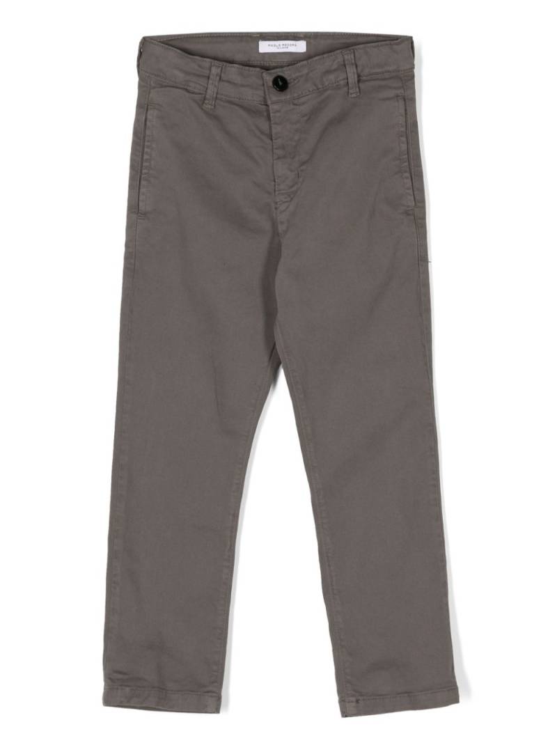 Paolo Pecora Kids mid-rise straight-leg trousers - Grey von Paolo Pecora Kids