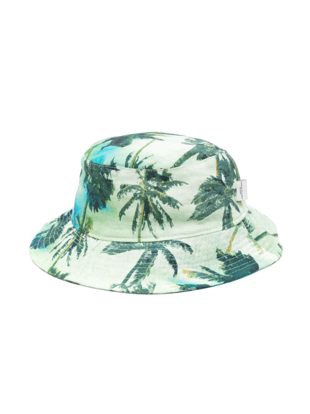 Paolo Pecora Kids palm tree-print bucket hat - Green von Paolo Pecora Kids