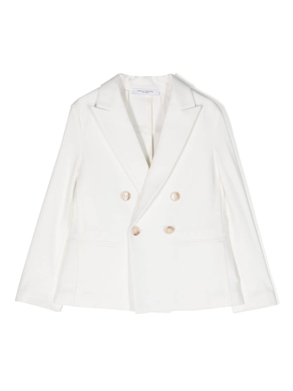 Paolo Pecora Kids peak-lapels double-breasted blazer - White von Paolo Pecora Kids