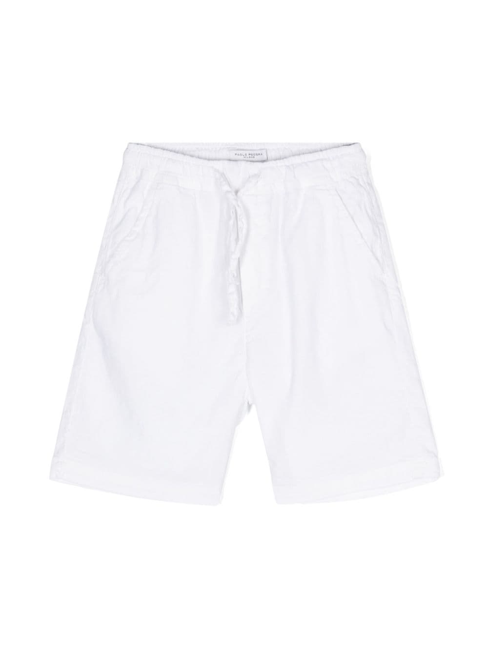 Paolo Pecora Kids poplin linen-blend shorts - White von Paolo Pecora Kids