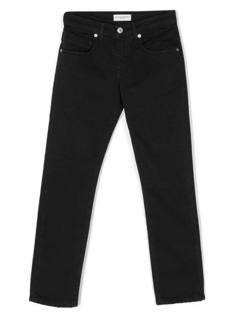 Paolo Pecora Kids slim-cut leg trousers - Black von Paolo Pecora Kids