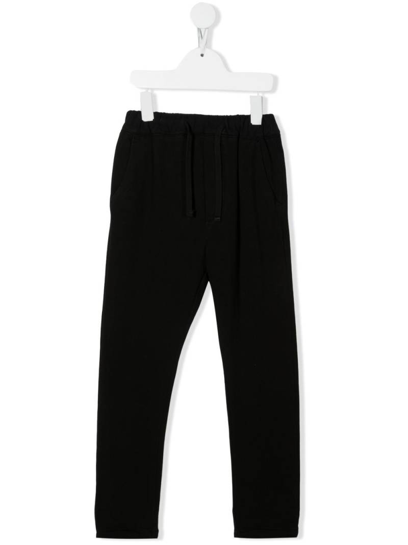 Paolo Pecora Kids straight-leg cotton track pants - Black von Paolo Pecora Kids