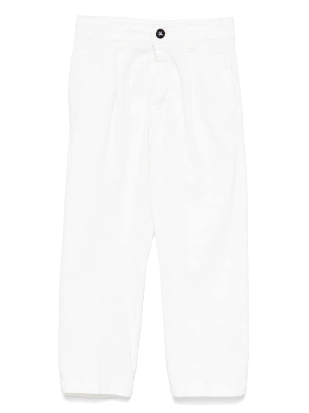 Paolo Pecora Kids straight-leg trousers - White von Paolo Pecora Kids