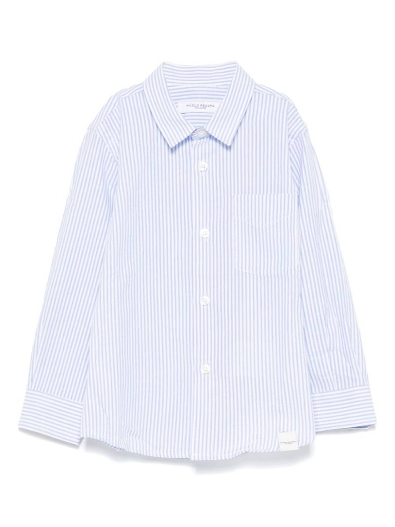 Paolo Pecora Kids striped shirt - Blue von Paolo Pecora Kids