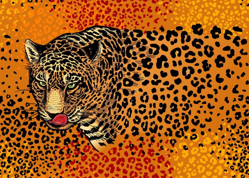 Papermoon Fototapete »ABSTRAKT DESIGN- LEOPARD« von Papermoon