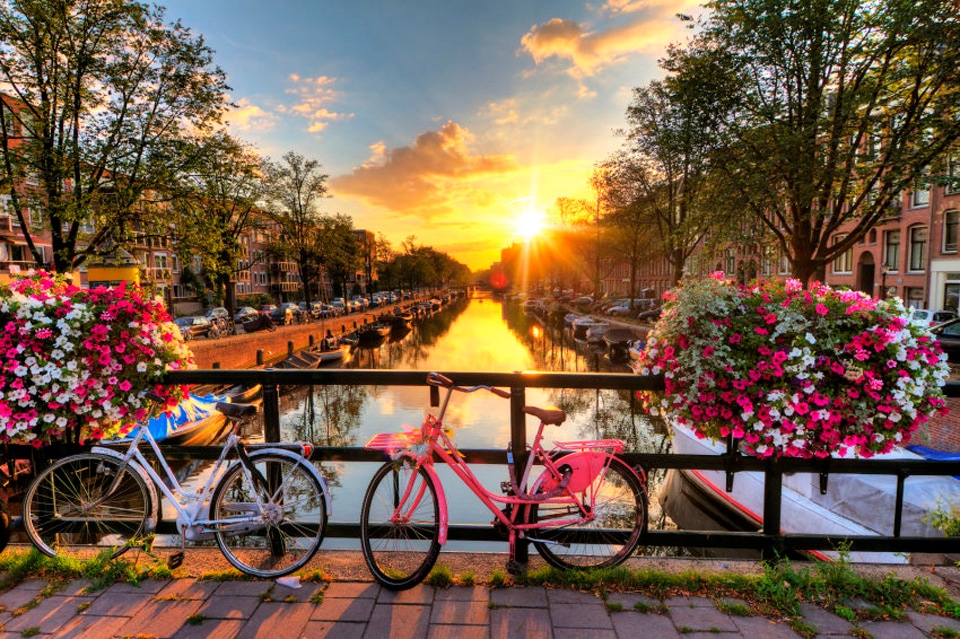 Papermoon Fototapete »Amsterdam Sunrise« Papermoon Fototapete »Amsterdam Sunrise« von Papermoon